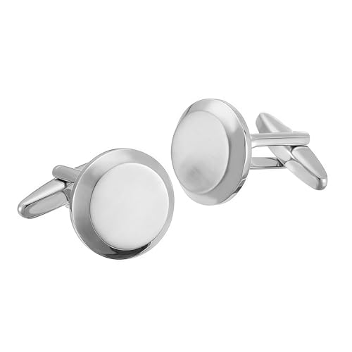 1 Paar elegante Metall-Hemdnieten, anspruchsvolles Design, Textur, geeignet für formelle Kleidung oder stilvolle Freizeitkleidung, moderne Manschettenknöpfe, Einheitsgröße, Wie beschrieben, Wie von Piceioep