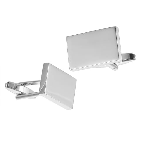 1 Paar elegante Metall-Hemdnieten, anspruchsvolles Design, Textur, geeignet für formelle Kleidung oder stilvolle Freizeitkleidung, moderne Manschettenknöpfe, Einheitsgröße, Wie beschrieben, Wie von Piceioep