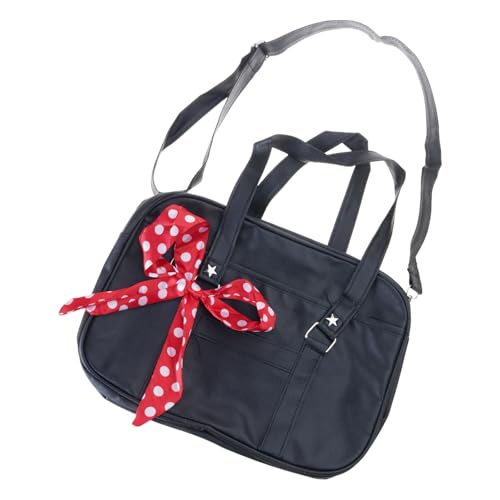 Bequeme Umhängetasche in Tokio inspiriertem Design mit geräumigem Innenfach aus PU-Leder und organisatorischem Stauraum, bequemer Riemen, Schwarz , One Size von Piceioep