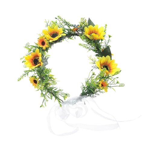Brautblätter-Krone für Hochzeit, Sonnenblumen, Stirnbänder, Sonnenblumen, Stirnbänder, Damen, Sonnenblumen, Girlanden, Krone, Haarkranz von Piceioep