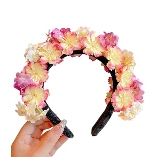 Brautblumenkrone für Hochzeit, Blumengirlanden, Krone, Haarkranz, Blumenstirnbänder, Damen, Braut, Blumen-Stirnbänder von Piceioep