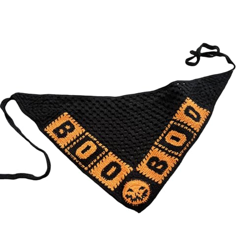 Einzigartiger Totenkopf-Strick-Dreieck-Bandana-Stirnband, vielseitiger gestrickter Haarschal, weich und atmungsaktiv, für Mode- von Piceioep