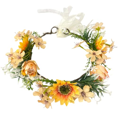 Elegante Sonnenblumen-Haarschmuck, festliche Blume, Kopfbedeckung, Feier, Stirnbänder für alltägliche Outfits von Piceioep