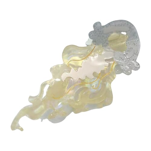 Frauen Große Haarklauen Clip Marine Styles Jellyfishacetat Haarta Für Sichere Haarstyling Verschiedene Anlässe Haarschleife von Piceioep