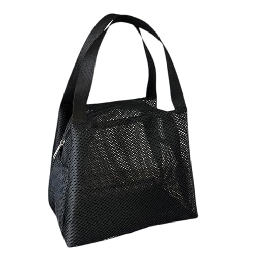 Kosmetiktasche mit belüftetem Netzstoff, transparenter Aufbewahrungs-Organizer, geräumiges Fach, faltbarer Tragegriff, Fitnessstudio, unverzichtbarer Halter, tragbare, transparente von Piceioep