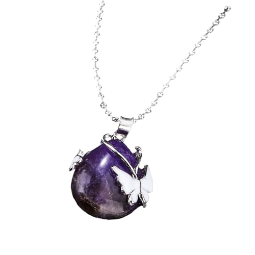 Piceioep Allergieresistenter Kristallschmuck, Schmetterling-Design, Tropfenanhänger, Halskette, Schlüsselbein-Kette, Anhänger für den täglichen Gebrauch, Schmetterlings-Anhänger, Einheitsgröße, Wie von Piceioep