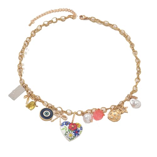 Piceioep Elegante Halskette mit Schleifen-Anhänger, vielseitiger Schmuck für lässige Outfits, besondere Anlässe, stabile Halskette, Zinklegierung, Choker-Halskette von Piceioep