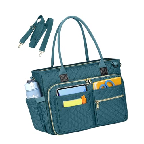 Piceioep Großkapazitätslehrer Toted Bag Leichte Arbeitsbeutel Mit Multi Taschen Computer Messengery Umhängetaschenhandtasche Geschenkbeutel Computer Messenger Handtasche von Piceioep