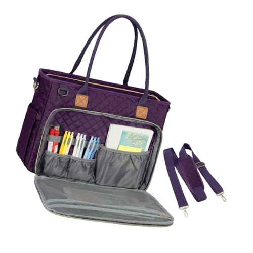 Piceioep Großkapazitätslehrer Toted Bag Leichte Arbeitsbeutel Mit Multi Taschen Computer Messengery Umhängetaschenhandtasche Geschenkbeutel Computer Messenger Handtasche von Piceioep