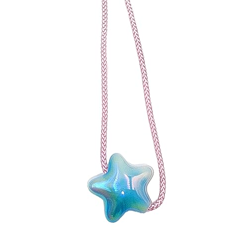 Piceioep Halskette mit Sternanhänger, modisch, Farbverlauf, niedlich, cool, Schlüsselbeinkette, Choker, Schmuck, einfache verstellbare Kordel Piceioep Halskette mit Sternanhänger, modisch, Farbverlauf, niedlich, cool, Schlüsselbeinkette, Choker, Schmuck, einfache verstellbare Kordel von Piceioep