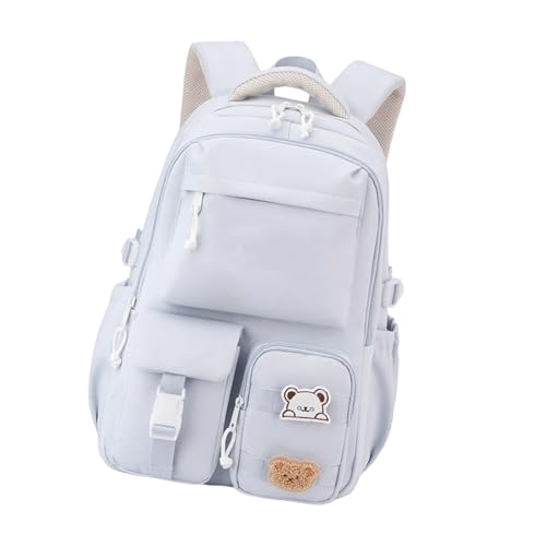 Piceioep Japanische Ästhetische Schule Rucksack Für Frauen Wasserresistentes Nylon Mit Mehreren Kompartimenten Ergonomische Schulterbänder City Netter Schulrucksack von Piceioep