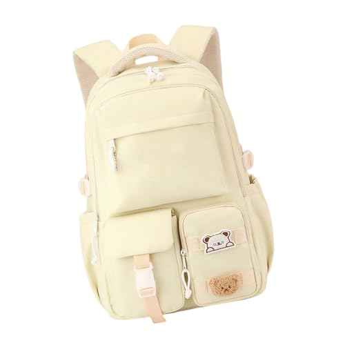 Piceioep Japanische Ästhetische Schule Rucksack Für Frauen Wasserresistentes Nylon Mit Mehreren Kompartimenten Ergonomische Schulterbänder City Netter Schulrucksack von Piceioep