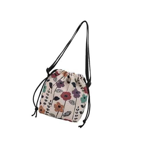 Piceioep Leinwand Mit Großer Kapazität Canvas Shopper Bag Retro Muster Komfortable Leichter Praktischer Frauen Retro Modische Frauen von Piceioep