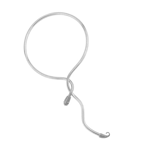 Piceioep Verstellbare Schlangen-Halskette, Legierung, Charm-Armband, Schmuck, nahtloser Transit, vielseitige Serpentin-Halskette, Einheitsgröße, Wie beschrieben, Wie beschrieben von Piceioep