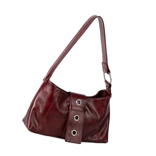 Piceioep Vintage Wachspu Leder Unterarm Tasche Für Frauen Leichte Umhängetasche Mit Metalldetail Casual Evening Casual Office Schultertasche von Piceioep