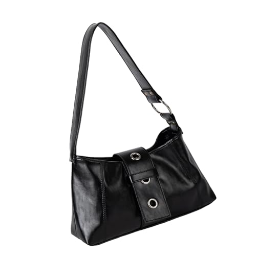 Piceioep Vintage Wachspu Leder Unterarm Tasche Für Frauen Leichte Umhängetasche Mit Metalldetail Casual Evening Casual Office Schultertasche von Piceioep