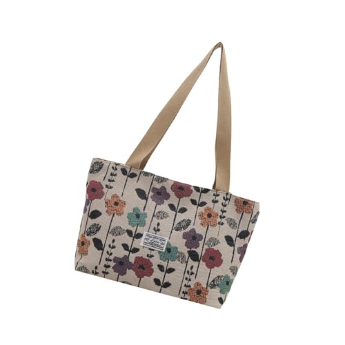 Praktische, übergroße Tasche mit kulturellen Motiven, arbeitsfreundliches Design, mehrere Innentaschen, bequemer Griff, verstärkte Nähte, Canvas-Einkaufstasche, beige, One Size von Piceioep