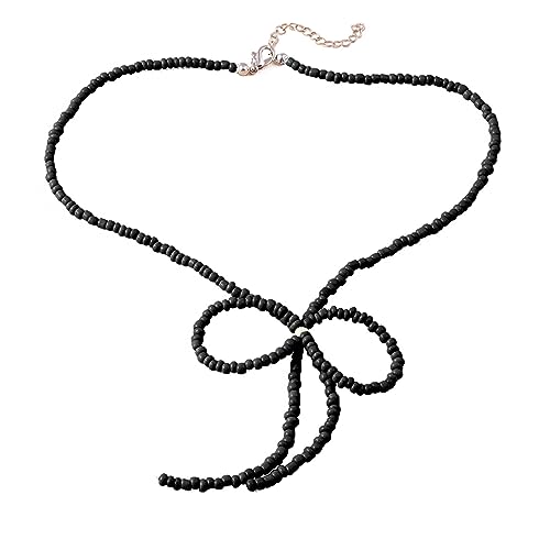 Punk Vintage Choker kleine Perlen Anhänger farbige Reisperlen Halskette Gothic Schlüsselbein Kette Schmuck Neujahr von Piceioep