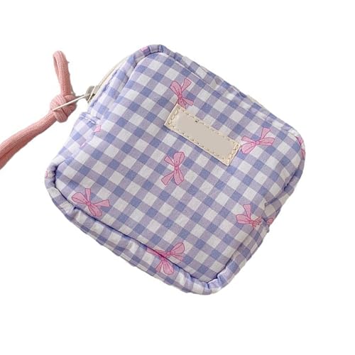 Schlichtes Design, tragbare Make-up-Tasche mit geräumigem Innenraum für Lippenstifte, Pinsel, unverzichtbare karierte Make-up-Organizer, a von Piceioep