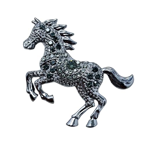 Strasssteine ​​verschönerte Emaillierte Pferdestift Leichte Bequeme Verschleißschmuck Perfekt Für Büro Oder Abendoutfits Vielseitige Accessoire Brosche von Piceioep