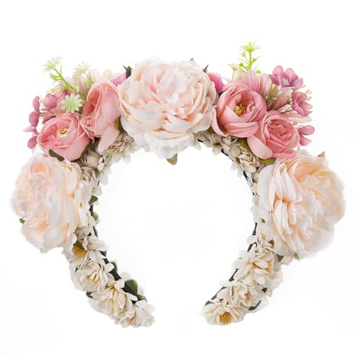 Traditioneller ethnischer gewebter Haarreif mit Blumendetails, Haarschmuck für Tanz und festliche Feiern von Piceioep