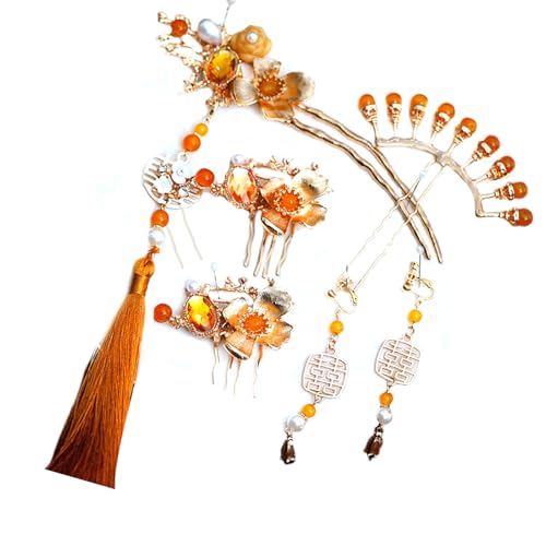 Traditionelles chinesisches Haarnadel-Set mit Quasten, Haarschmuck, handgefertigt, Legierung, Haarnadel-Kollektion für Frauen von Piceioep