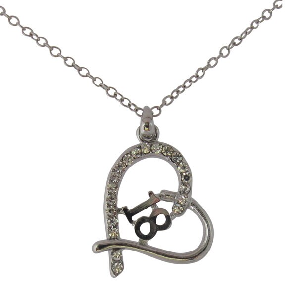 Silber Plattiert Diamante 18. Geburtstag Halskette Anhänger Geburtstagsgeschenk in Luxus-Samt-Box Silber Plattiert Diamante 18. Geburtstag Halskette Anhänger Geburtstagsgeschenk in Luxus-Samt-Box von PickAGem1