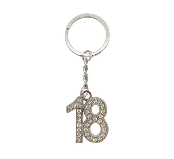 Silber Vergoldet Strass Kristall 18. Schlüsselanhänger Geburtstag Geschenkidee Silber Vergoldet Strass Kristall 18. Schlüsselanhänger Geburtstag Geschenkidee von PickAGem1