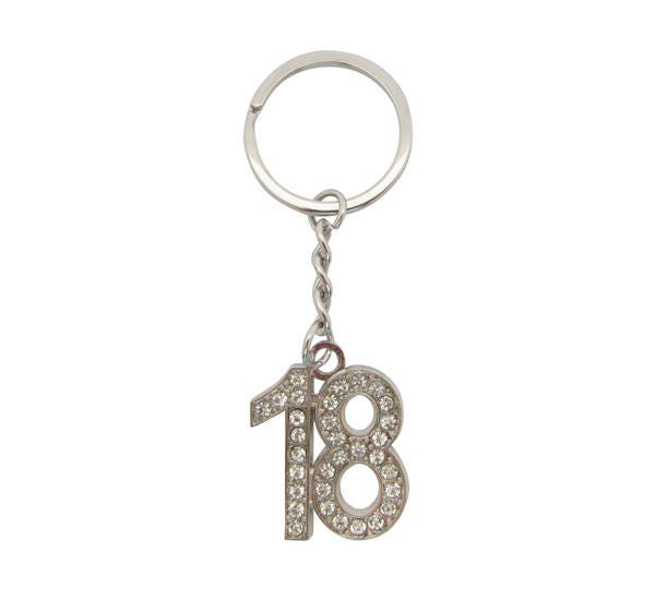Silber Vergoldet Strass Kristall 18. Schlüsselanhänger Geburtstag Geschenkidee Silber Vergoldet Strass Kristall 18. Schlüsselanhänger Geburtstag Geschenkidee von PickAGem1