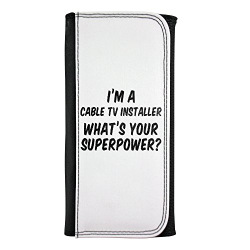 I'm a Cable TV Installer whats your superpower? leatherette wallet von PickYourImage