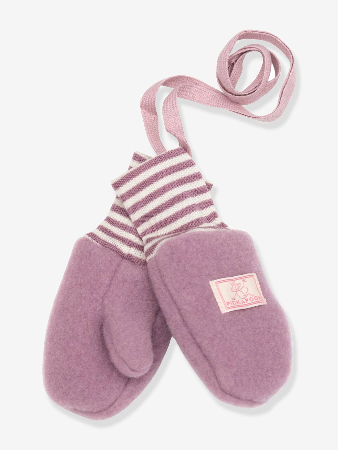 Handschuhe aus Bio-Merinowolle und Seide FÄUSTEL Ringel Kinder PICKAPOOH von Pickapooh