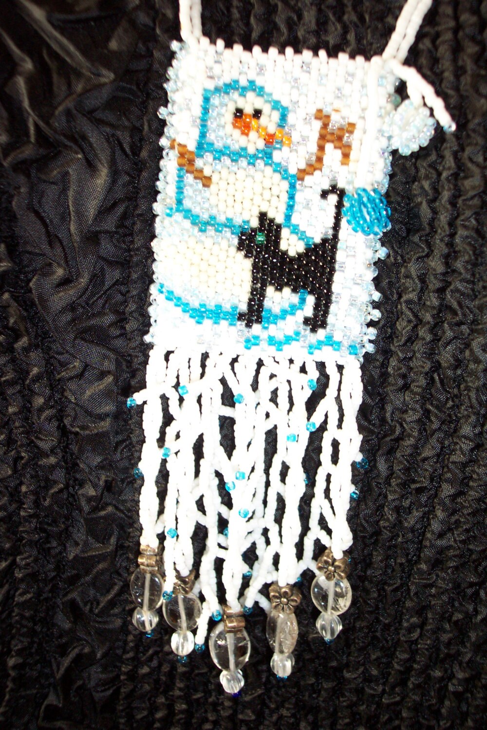 Perlen Geldbörse Halskette Schneemann Und Katze Design, Könnte Halloween Oder Eine Weihnachtskette Sein Perlen Geldbörse Halskette Schneemann Und Katze Design, Könnte Halloween Oder Eine Weihnachtskette Sein von PickedFreshly