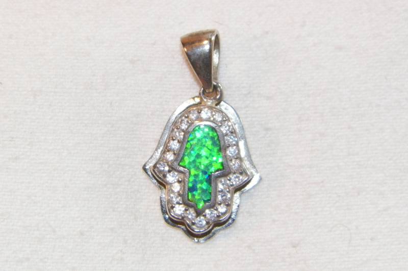 sterling Silber Blau Grüner Opal Hamsa Hand Anhänger Mit Klaren Edelsteinen, 925 Unikat Viel Glück Hand, Vintage Fatima sterling Silber Blau Grüner Opal Hamsa Hand Anhänger Mit Klaren Edelsteinen, 925 Unikat Viel Glück Hand, Vintage Fatima von PickersPost