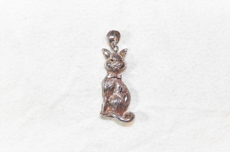 sterling Silber Katze Anhänger, 925 Einzigartiger Katzen Vintage Beweglich Solide Gut Gemachte Siam Katze? sterling Silber Katze Anhänger, 925 Einzigartiger Katzen Vintage Beweglich Solide Gut Gemachte Siam Katze? von PickersPost