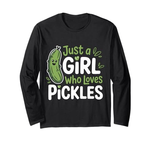 Gurke Nur EIN Mädchen, das Gurken liebt Langarmshirt Gurke Nur EIN Mädchen, das Gurken liebt Langarmshirt von Pickle Dill Pickles Cucumber