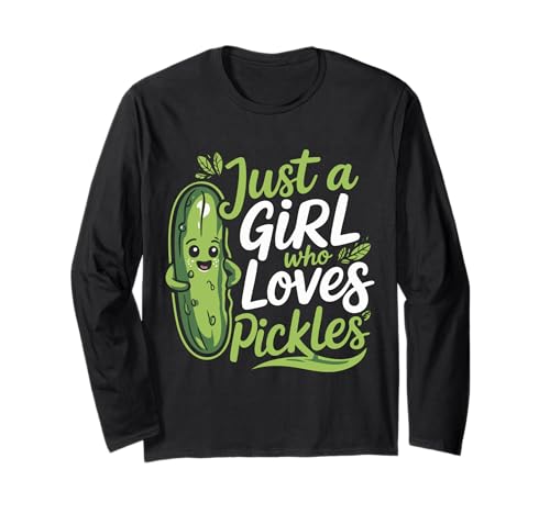 Gurke Nur EIN Mädchen, das Gurken liebt Langarmshirt Gurke Nur EIN Mädchen, das Gurken liebt Langarmshirt von Pickle Dill Pickles Cucumber
