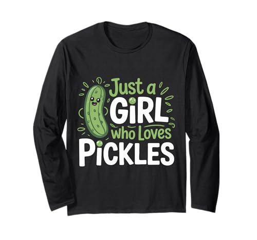 Gurke Nur EIN Mädchen, das Gurken liebt Langarmshirt Gurke Nur EIN Mädchen, das Gurken liebt Langarmshirt von Pickle Dill Pickles Cucumber