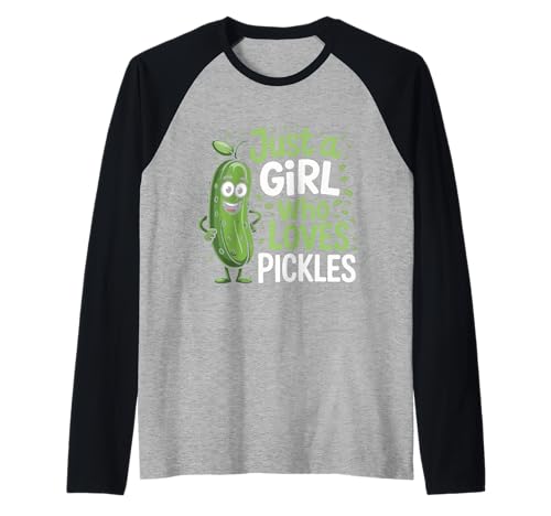 Gurke Nur EIN Mädchen, das Gurken liebt Raglan Gurke Nur EIN Mädchen, das Gurken liebt Raglan von Pickle Dill Pickles Cucumber