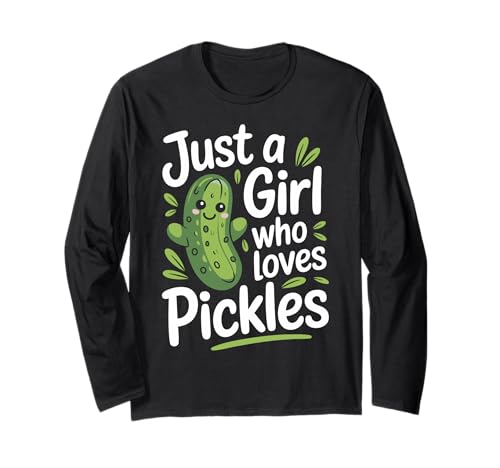 Gurke Nur ein Mädchen, das Gurken liebt Langarmshirt Gurke Nur ein Mädchen, das Gurken liebt Langarmshirt von Pickle Dill Pickles Cucumber
