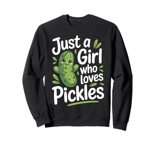 Gurke Nur ein Mädchen, das Gurken liebt Sweatshirt Gurke Nur ein Mädchen, das Gurken liebt Sweatshirt von Pickle Dill Pickles Cucumber
