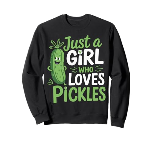 Gurke Nur ein Mädchen, das Gurken liebt Sweatshirt Gurke Nur ein Mädchen, das Gurken liebt Sweatshirt von Pickle Dill Pickles Cucumber