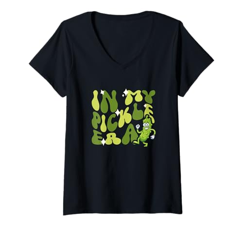Damen Lustiger Gurkenliebhaber Spruch In My Pickle Era T-Shirt mit V-Ausschnitt Damen Lustiger Gurkenliebhaber Spruch In My Pickle Era T-Shirt mit V-Ausschnitt von Pickle Lover Funny In My Pickle Era Gift