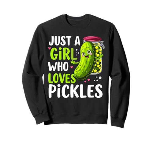 Just a Girl Who Loves Pickles Lustiges Kleinkind-Kostüm Sweatshirt von Pickle Lovers Apparel for Kids and Toddlers