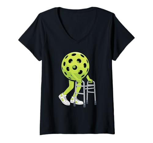 Damen Ehemaliger Pickleball Spieler Pickleball Ruhestand T-Shirt mit V-Ausschnitt von Pickleball Gift For Picklers