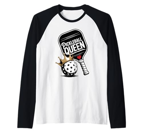 Pickleball Queen Cute Damen Raglan von Pickleball Gifts