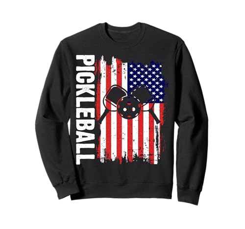 Pickleball Amerikanische Flagge Lustig Pickleball Vintage Männer Frauen Sweatshirt von Pickleball Kitchen