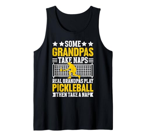 Herren Echte Opas Spielen Pickleball und Machen dann EIN Nickerchen Tank Top von Pickleball Legend Apparel Co