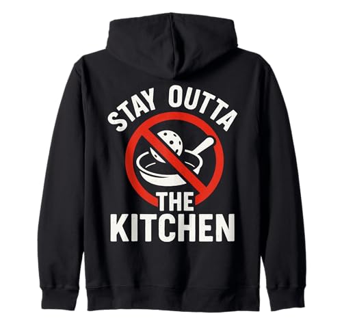 Stay Outta The Kitchen Lustiger Pickleball-Spieler Männer Frauen Kapuzenjacke von Pickleball Life Paddle Athletes Apparel