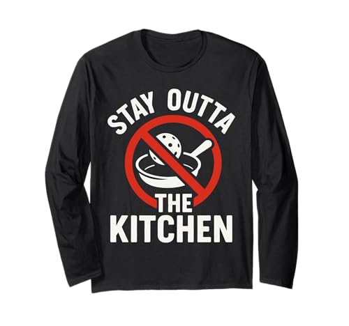 Stay Outta The Kitchen Lustiger Pickleball-Spieler Männer Frauen Langarmshirt von Pickleball Life Paddle Athletes Apparel