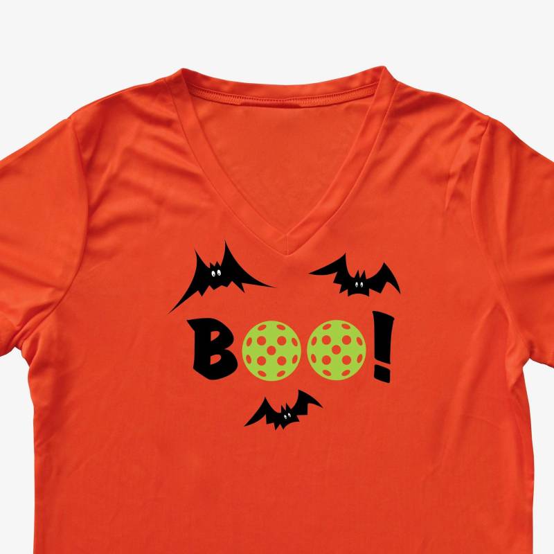 Boo Halloween Pickleball T-Shirt Damen Dri-Fit Performance T-Shirt von PickleballXtra